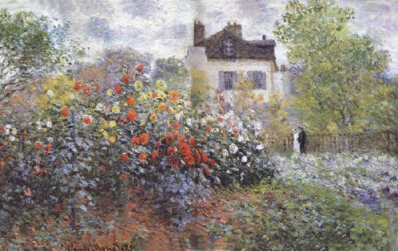 Claude Monet The Artist-s Garden in Argenteuil oil painting picture